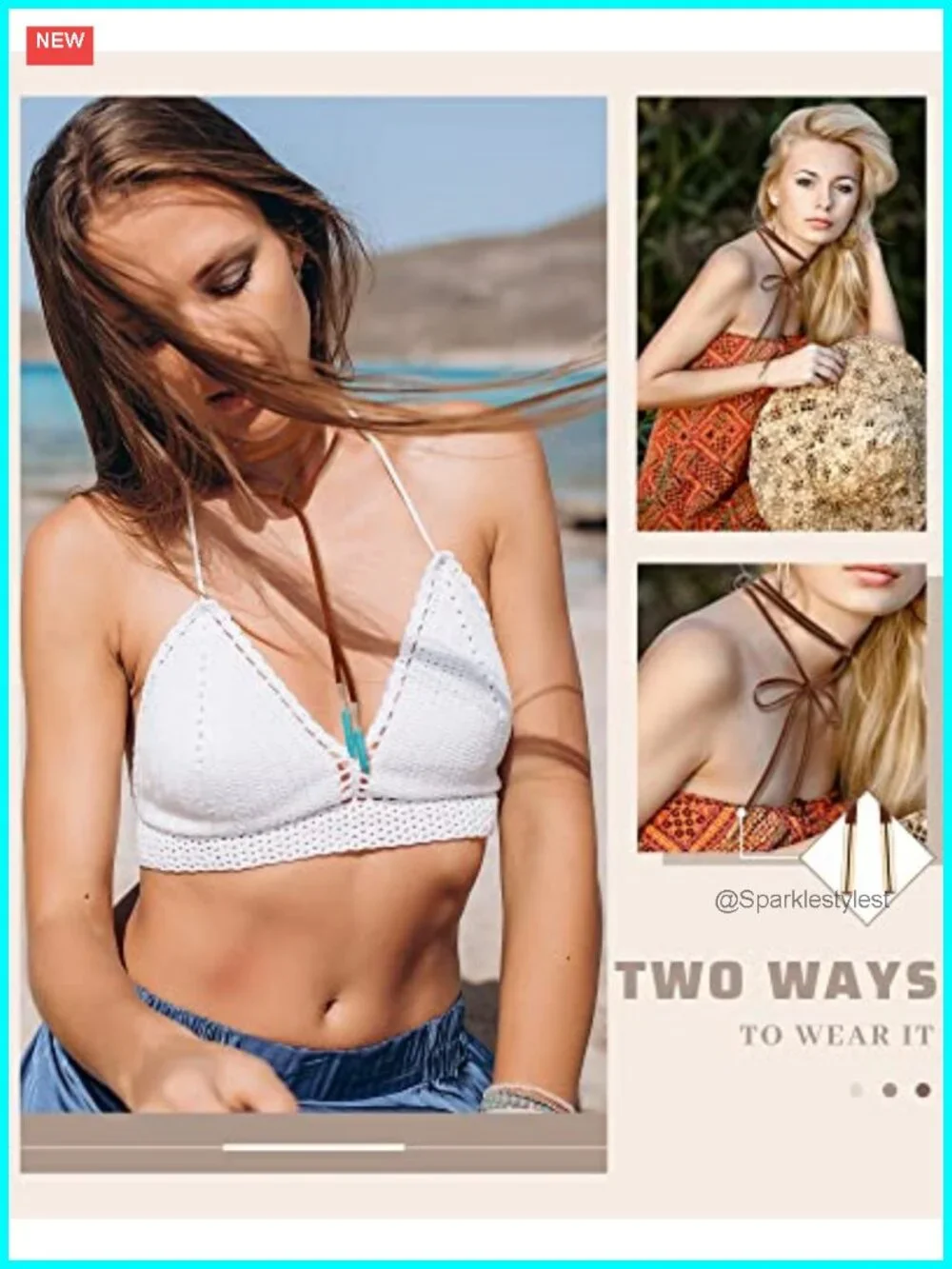 6 Pc Women's Choker Necklace Set Velvet Leather Layered Western